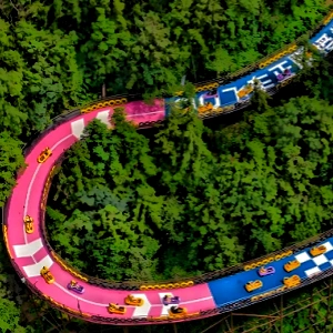 1-Day Qingyuan Gulongxia Private Tour:Glass Bridge,Cliff Cycling&Waterfall Hiking